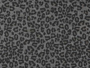 Punto di Roma Heavy Stretchjersey kleines Leomuster, schwarz grau