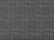 Punto di Roma Heavy Stretchjersey Glencheck, blau grau schwarz