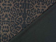 Punto di Roma Heavy Stretchjersey Leomuster, schwarz dunkelbraun