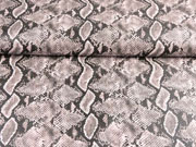 Lederimitat Schlangenmuster mit Struktur, hellrosa taupe