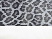 Lederimitat Leopardenmuster mit Struktur, schwarz