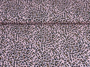 Viskose Leopardenmuster, schwarz hellrosa