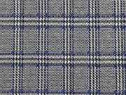 Jacquard Jersey Glencheck, royalblau schwarz wei�