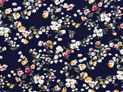 Viskosestoff Bl�mchen, dunkelblau