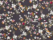 Viskosestoff Bl�mchen, mattes braun