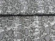 Viskosestoff Schlangenmuster, grau