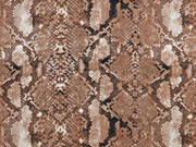 Baumwollstoff Schlangenmuster, braun