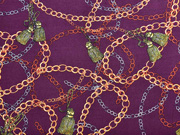 Viskosestoff Ketten und Quasten, bordeaux