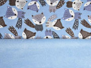 Alpenfleece Sweatstoff F�chse, hellblau