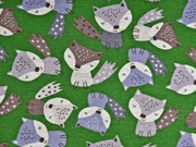 Alpenfleece Sweatstoff F�chse, Grasgr�n