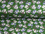 Alpenfleece Sweatstoff F�chse, Grasgr�n