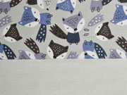 Alpenfleece Sweatstoff F�chse, ecru