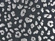 Jersey Leopardenmuster silber metallic, anthrazit meliert
