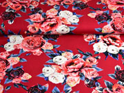 Jersey gro�e Rosen Digitaldruck, rot