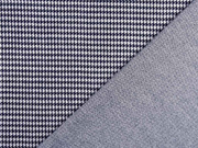 Jacquardjersey Pepita Hahnentritt, dunkelblau wei�