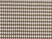 Jacquardjersey Pepita Hahnentritt, hellbraun wei�