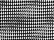 Jacquardjersey Pepita Hahnentritt, schwarz wei�