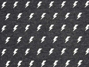 Jersey Blitze silber metallic, anthrazit melange