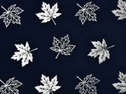 Jersey Ahornbl�tter silber metallic, dunkelblau