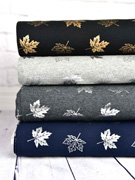 Jersey Ahornbl�tter kupfer metallic, schwarz