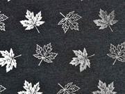Jersey Ahornbl�tter silber metallic, anthrazit meliert