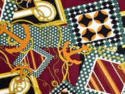 Viskosejersey Anker Seile Italian Style, camel bordeaux dunkelgr�n