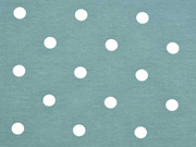 Jersey Punkte 1 cm, wei� altmint