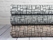 Sweat French Terry Gittermuster Kupfer metallic, taupe melange