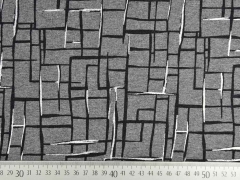 Sweat French Terry Gittermuster Silber metallic, anthrazit melange