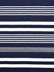 Jersey Streifen garngef�rbt, wei� dunkelblau