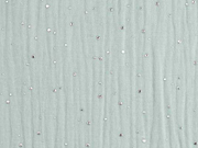 Musselin Double Gauze silberne Punkte, mint