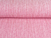 Sweat Frottee Fischgr�tmuster elastisch, rosa