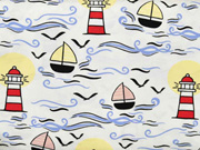 Jersey Magic Segelboote Leuchtt�rme UV-Licht Farbeffekte, cremewei�