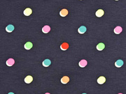 Jersey Punkte Neon, bunt dunkelblau