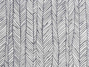 Sweat Frottee Fischgr�tmuster elastisch, hellgrau