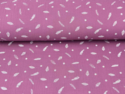 Musselin dreifach Triple Gauze  Federn, wei� beere