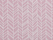 Baumwollstoff Pfeilspitzen Fischgr�t, wei� helles altrosa