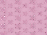 bestickter Baumwollstoff Blumen Schmetterlinge Lochstickerei, rosa