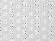 bestickter Baumwollstoff Blumen Schmetterlinge Lochstickerei, wei�