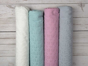 bestickter Baumwollstoff Blumen Schmetterlinge Lochstickerei, rosa