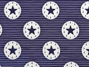 Softshell gestreift mit Stern im Kreis, dunkelblau