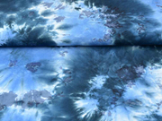 Jersey Batik, blau wei� dunkelblau