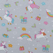 Jersey Einh�rner Weihnachtsgeschenke, hellgrau