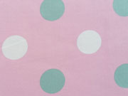 BW Pastellpunkte 3,5 cm, mint/weiss auf rosa