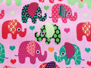 RESTST�CK 87 CM Stretchjeans Elefanten -bunt/rosa