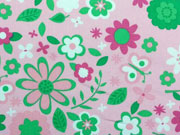 Baumwolle Sommerwiese, rosa