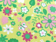 Baumwolle Sommerwiese, gelb