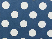 BW Punkte 2,2 cm - weiss auf jeansblau
