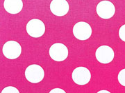 BW Punkte 2,2 cm - weiss auf fuchsia