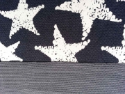 Jeansjersey  mit Sternen, dunkelblau